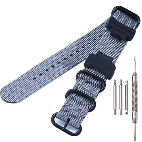 MCXGL Heavy Duty Nylon Uhrenarmband mit Adapter 16mm kompatibel mit GShock Dw5600 GW6900 GA110 GA120 GA100 Herren Watch band von MCXGL