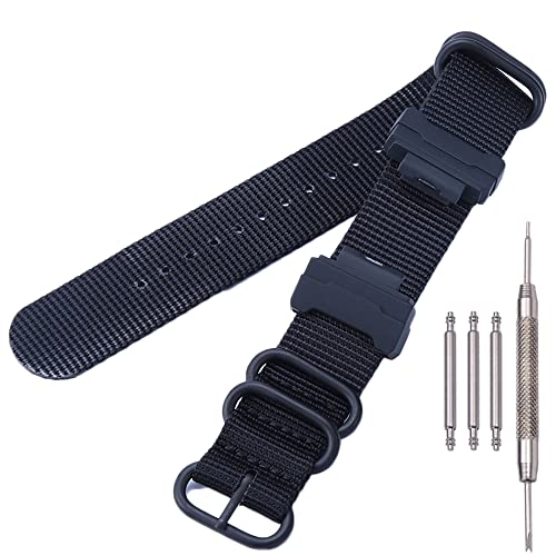 MCXGL Heavy Duty Nylon Uhrenarmband mit Adapter 16mm kompatibel mit GShock Dw5600 GW6900 GA110 GA120 GA100 Herren Watch band von MCXGL