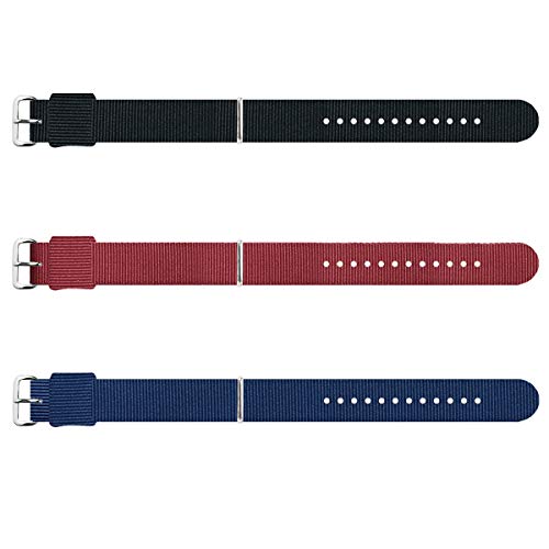 MCXGL Mode Nylon gewebtes Uhrenarmband mit einem Armband über der Uhr Damen Kinder Farbe kleine Uhrenarmband (12mm Silver Buckle) von MCXGL