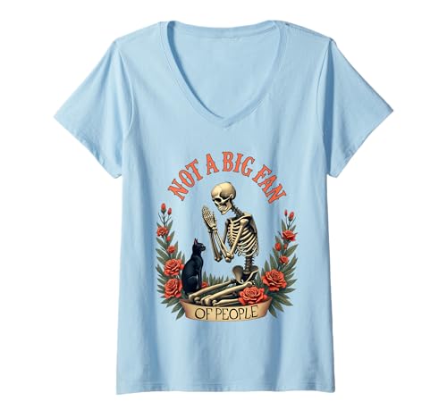 Damen Introvertiert T-Shirt mit V-Ausschnitt Damen Introvertiert T-Shirt mit V-Ausschnitt von MCat