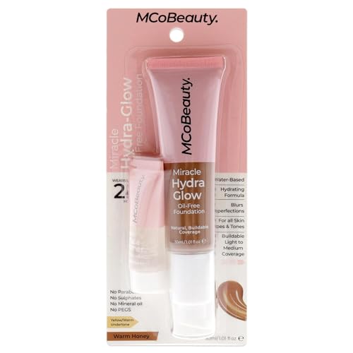 MCoBeauty ; Miracle Hydra Glow Oil-Free Foundation - Warm Honey For Women 2 Pc 1.01oz Miracle Hydra Glow Oil-Free Foundation, 0.27oz Hidrating Face Primer von MCoBeauty