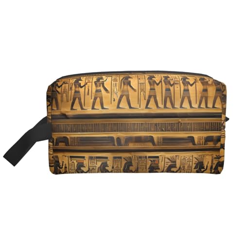 Ägypten Hieroglyphen Aufbewahrungstasche, kleine Make-up-Tasche für Geldbörse, Reisen, Make-up-Tasche, Mini-Kosmetiktasche für Herren, Ägyptische Hieroglyphen, Einheitsgröße von MDATT