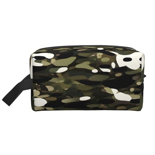 Abstrakte Camouflage-Aufbewahrungstasche, kleine Make-up-Tasche für Geldbörse, Reise-Make-up-Tasche, Mini-Kosmetiktasche für Herren, Abstrakte Tarnfarbe, Einheitsgröße von MDATT