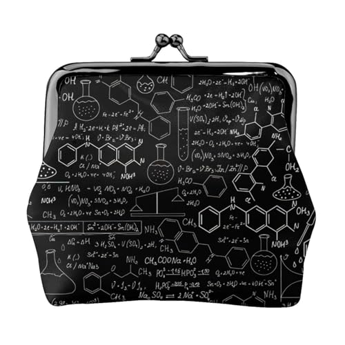 Abstrakte Wissenschaft Chemie Druck Kleine Münzgeldbörse Leichte Reisebrieftasche für Sightseeing-Touren und Einkaufsbummel, Schwarz , Einheitsgröße, Münztasche von MDATT