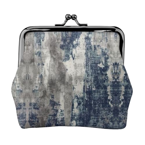 Abstrakte blaue kleine Make-up-Tasche für Geldbörse, tragbare Mini-Kosmetiktaschen, für Fitnessstudio und den täglichen Gebrauch, Schwarz , Einheitsgröße, Münztasche von MDATT