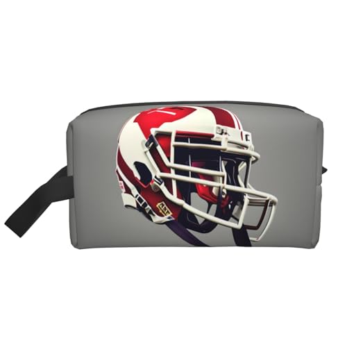 American Football Aufbewahrungstasche, kleine Make-up-Tasche für Geldbörse, Reise-Make-up-Tasche, Mini-Kosmetiktasche für Herren, American Football, Einheitsgröße von MDATT