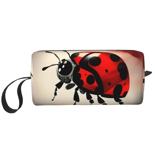 Art Ladybug Tracks Aufbewahrungstasche, kleine Make-up-Tasche für Geldbörse, Reisen, Make-up-Tasche, Mini-Kosmetiktasche für Herren, Art Ladybug Tracks, Einheitsgröße von MDATT