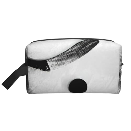 Aufbewahrungstasche für Eishockey-Kunst, kleine Make-up-Tasche für Geldbörse, Reise-Make-up-Tasche, Mini-Kosmetiktasche für Herren, Eishockey-Kunst, Einheitsgröße von MDATT