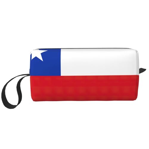 Aufbewahrungstasche mit Flagge von Chile, kleine Make-up-Tasche für Geldbörse, Reise-Make-up-Tasche, Mini-Kosmetiktasche für Herren, Flagge von Chile, Einheitsgröße von MDATT