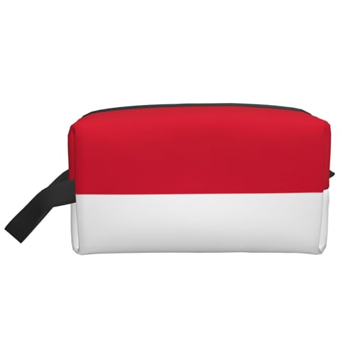 Aufbewahrungstasche mit Flagge von Monaco, kleine Make-up-Tasche für Geldbörse, Reise-Make-up-Tasche, Mini-Kosmetiktasche für Herren, Flagge von Monaco, Einheitsgröße von MDATT