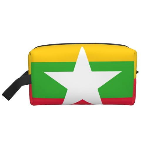 Aufbewahrungstasche mit Flagge von Myanmar, kleine Make-up-Tasche für Geldbörse, Reise-Make-up-Tasche, Mini-Kosmetiktasche für Herren, Flagge von Myanmar, Einheitsgröße von MDATT