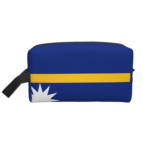 Aufbewahrungstasche mit Flagge von Nauru, kleine Make-up-Tasche für Geldbörse, Reise-Make-up-Tasche, Mini-Kosmetiktasche für Herren, Flagge von Nauru, Einheitsgröße von MDATT