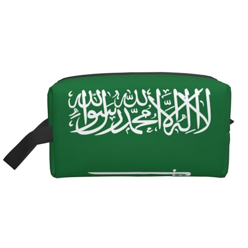 Aufbewahrungstasche mit Flagge von Saudi-Arabien, kleine Make-up-Tasche für Geldbörse, Reise-Make-up-Tasche, Mini-Kosmetiktasche für Herren, Flagge von Saudi-Arabien, Einheitsgröße von MDATT