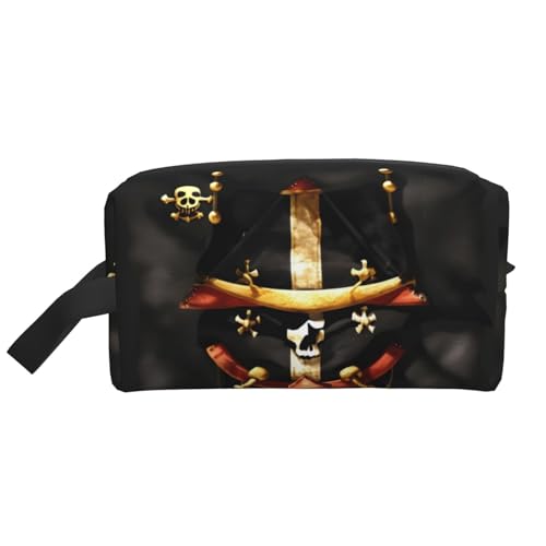 Aufbewahrungstasche mit Piratenflaggen, kleine Make-up-Tasche für Geldbörse, Reise-Make-up-Tasche, Mini-Kosmetiktasche für Herren, Piratenflaggen, Einheitsgröße von MDATT