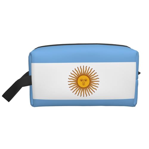 Aufbewahrungstasche mit argentinischer Flagge, kleine Make-up-Tasche für Geldbörse, Reise-Make-up-Tasche, Mini-Kosmetiktasche für Herren, Argentinische Flagge, Einheitsgröße von MDATT