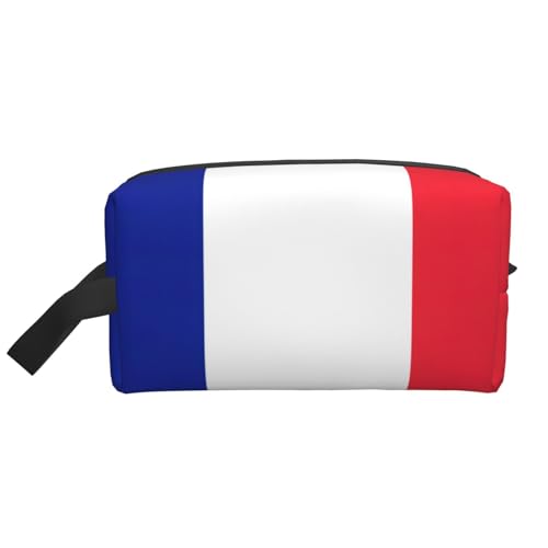 Aufbewahrungstasche mit französischer Flagge, kleine Make-up-Tasche für Geldbörse, Reise-Make-up-Tasche, Mini-Kosmetiktasche für Herren, Frankreich-Flagge, Einheitsgröße von MDATT