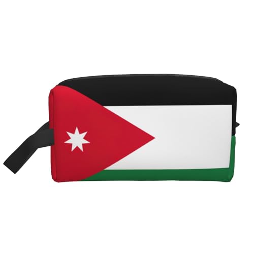 Aufbewahrungstasche mit jordanischer Flagge, kleine Make-up-Tasche für Geldbörse, Reise-Make-up-Tasche, Mini-Kosmetiktasche für Herren, Jordanische Flagge, Einheitsgröße von MDATT