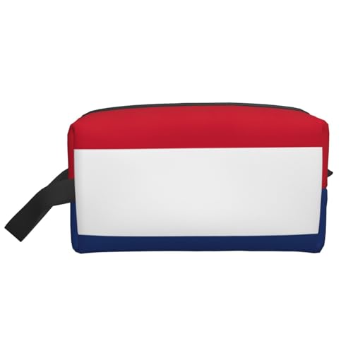 Aufbewahrungstasche mit niederländischer Flagge, kleine Make-up-Tasche für Geldbörse, Reise-Make-up-Tasche, Mini-Kosmetiktasche für Herren, Niederländische Flagge, Einheitsgröße von MDATT