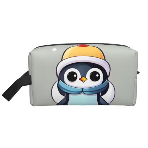 Aufbewahrungstasche mit niedlichem Pinguin-Druck, kleine Make-up-Tasche für Geldbörse, Reise-Make-up-Tasche, Mini-Kosmetiktasche für Herren, Niedlicher Pinguin-Druck, Einheitsgröße von MDATT