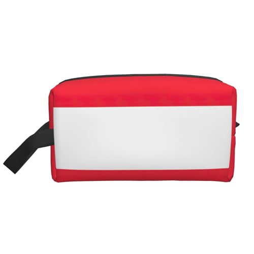 Aufbewahrungstasche mit österreichischer Flagge, kleine Make-up-Tasche für Reisen, Mini-Kosmetiktasche für Herren, österreichische Flagge, Einheitsgröße, Flagge Österreich, Taglia Unica von MDATT