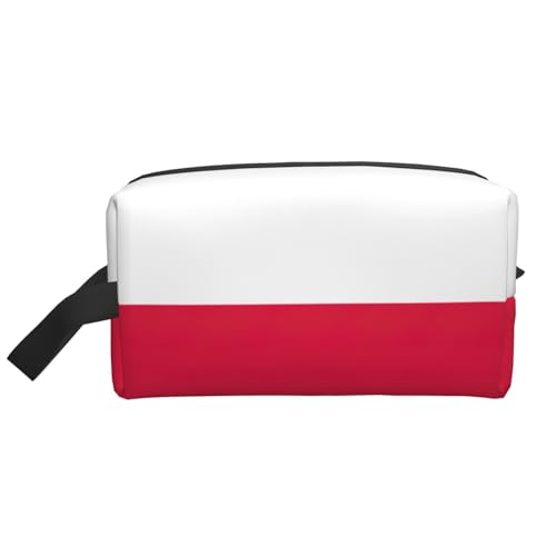 Aufbewahrungstasche mit polnischer Flagge, kleine Make-up-Tasche für Geldbörse, Reise-Make-up-Tasche, Mini-Kosmetiktasche für Herren, Polnische Flagge, Einheitsgröße von MDATT