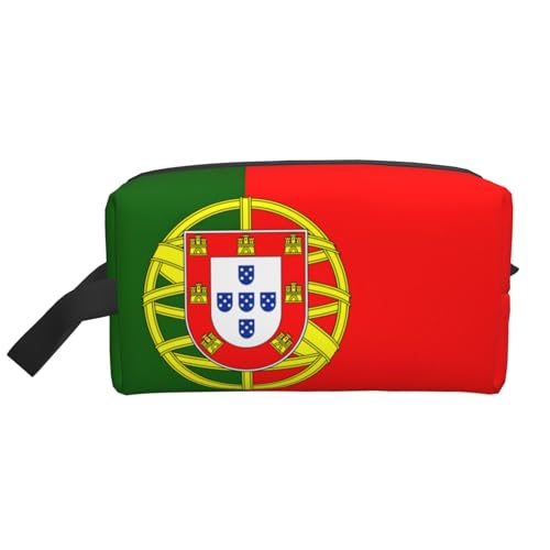 Aufbewahrungstasche mit portugiesischer Flagge, kleine Make-up-Tasche für Geldbörse, Reise-Make-up-Tasche, Mini-Kosmetiktasche für Herren, Portugiesische Flagge, Einheitsgröße von MDATT