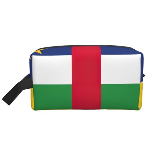 Aufbewahrungstasche mit zentralafrikanischer Flagge, kleine Make-up-Tasche für Geldbörse, Reise-Make-up-Tasche, Mini-Kosmetiktasche für Herren, Zentralafrikanische Flagge, Einheitsgröße von MDATT