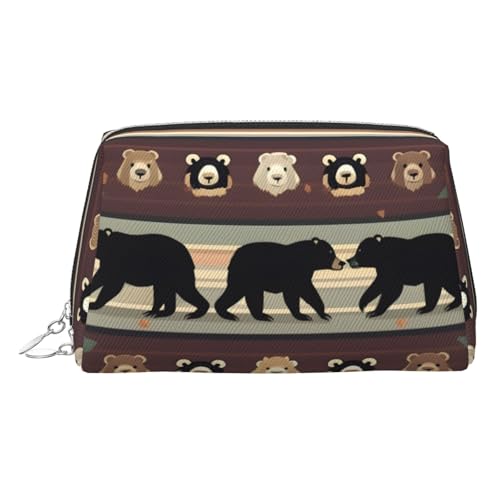 Bear Reise-Ready Make-up-Organizer, tragbare Kulturtasche für Damen, silber, Einheitsgröße, Kulturbeutel von MDATT