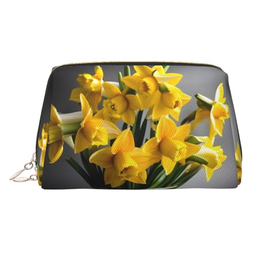 Bouquet of Narzissen Reise-Make-up-Organizer, tragbarer Kulturbeutel für Damen, gold, Einheitsgröße, Kulturbeutel von MDATT