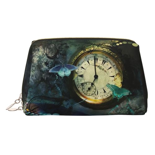 Butterfly Clocks Reise-Make-up-Organizer, tragbare Kulturtasche für Damen, gold, Einheitsgröße, Kulturbeutel von MDATT
