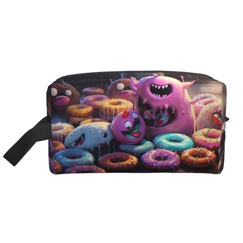 Donuts-Kosmetiktasche für Damen, kleine Make-up-Tasche für Geldbörse, Make-up-Tasche, Reise-Make-up-Tasche mit Reißverschluss, Donuts2, Einheitsgröße von MDATT