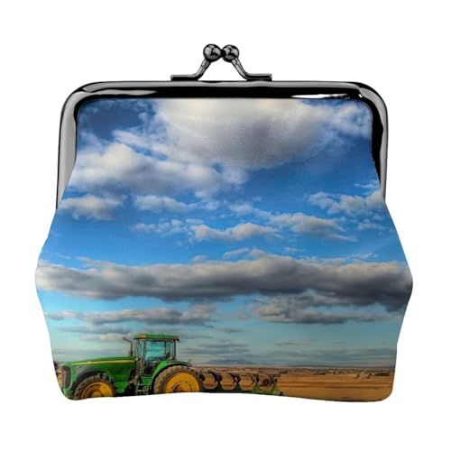 Fantasy Farm Traktor kleine Make-up-Tasche für Geldbörse, tragbare Mini-Kosmetiktaschen, für Fitnessstudio und den täglichen Gebrauch, Schwarz , Einheitsgröße, Münztasche von MDATT