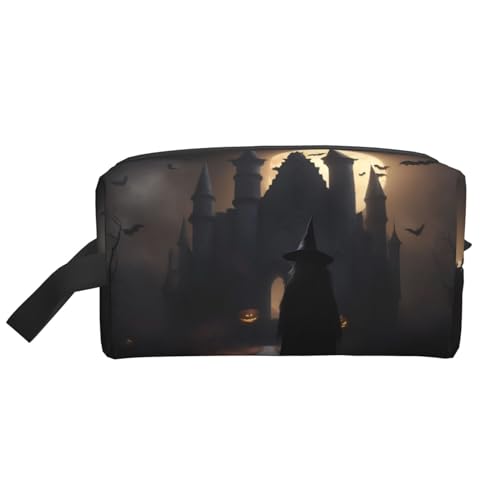 Halloween Gothic Kosmetiktasche für Damen, kleine Make-up-Tasche für Geldbörse, Make-up-Tasche, Reise-Make-up-Tasche mit Reißverschluss, Halloween Goth2, Einheitsgröße von MDATT