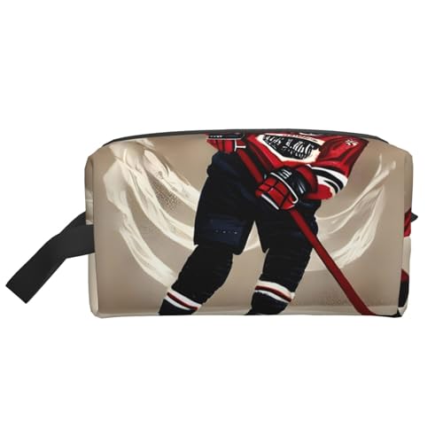 Hockey-Sport-Kosmetiktasche für Damen, kleine Make-up-Tasche für Geldbörse, Make-up-Tasche, Reise-Make-up-Tasche mit Reißverschluss, Hockey-Sport, Einheitsgröße von MDATT