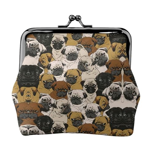 Imagen De Pug Printing Kleine Münzbörse, Leichte Reisebrieftasche für Sightseeing-Touren und Einkaufsbummel, Schwarz , Einheitsgröße, Münztasche von MDATT