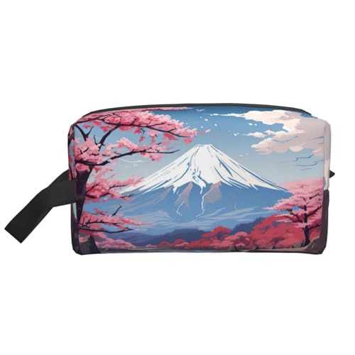 Japan Mount Fuji-Kosmetiktasche für Damen, kleine Make-up-Tasche für Geldbörse, Make-up-Tasche, Reise-Make-up-Tasche mit Reißverschluss, Japanischer Mount Fuji-Landschaft1, Einheitsgröße von MDATT