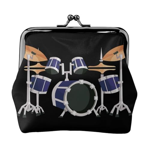 Jazz Drum Printing Kleine Münzbörse, Leichte Reisebrieftasche für Sightseeing-Touren und Einkaufsbummel, Schwarz , Einheitsgröße, Münztasche von MDATT