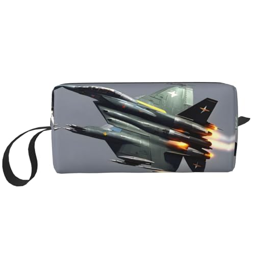 Jet Fighter Aufbewahrungstasche, kleine Make-up-Tasche für Geldbörse, Reise-Make-up-Tasche, Mini-Kosmetiktasche für Herren, Jet Fighter, Einheitsgröße von MDATT