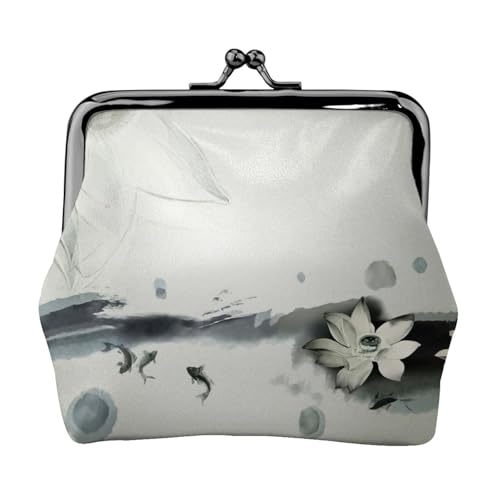 Kleine Geldbörse mit Blumen-Schmetterling-Motiv, leichte Reisebrieftasche für Sightseeing-Touren und Einkaufsbummel, Schwarz , Einheitsgröße, Münztasche von MDATT