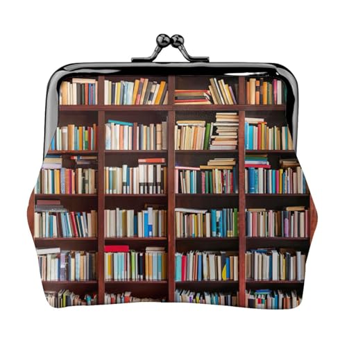 Kleine Geldbörse mit Bücher-Druck, leichte Reisebrieftasche für Sightseeing-Touren und Einkaufsbummel, Schwarz , Einheitsgröße, Münztasche von MDATT