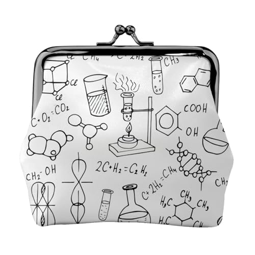 Kleine Geldbörse mit Chemie-Druck, leichte Reisebrieftasche für Sightseeing-Touren und Einkaufsbummel, Schwarz , Einheitsgröße, Münztasche von MDATT