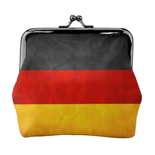 Kleine Geldbörse mit Deutschland-Flaggen-Druck, leichte Reisebrieftasche für Sightseeing-Touren und Einkaufsbummel, Schwarz , Einheitsgröße, Münztasche von MDATT