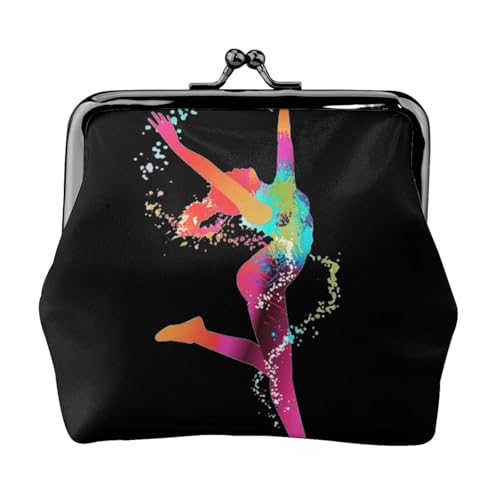 Kleine Geldbörse mit Farbdruck, leichte Reisebrieftasche für Sightseeing-Touren und Einkaufstouren, Schwarz , Einheitsgröße, Münztasche von MDATT