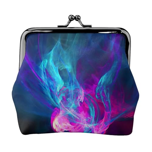 Kleine Geldbörse mit Feuerdruck, leicht, Reisebrieftasche für Sightseeing-Touren und Einkaufsbummel, Blau und Rosa, Schwarz , Einheitsgröße, Münztasche von MDATT