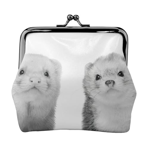 Kleine Geldbörse mit Frettchen-Druck, leichte Reisebrieftasche für Sightseeing-Touren und Einkaufsbummel, Schwarz , Einheitsgröße, Münztasche von MDATT