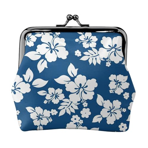 Kleine Geldbörse mit Hawaii-Blumendruck, leichte Reisebrieftasche für Sightseeing-Touren und Einkaufsbummel, Schwarz , Einheitsgröße, Münztasche von MDATT