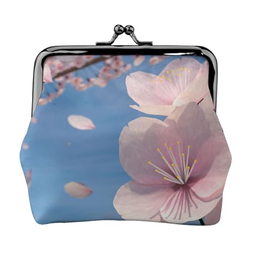Kleine Geldbörse mit Kirschblüten-Druck, leichte Reisebrieftasche für Sightseeing-Touren und Einkaufsbummel, Schwarz , Einheitsgröße, Münztasche von MDATT