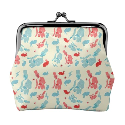 Kleine Geldbörse mit Magier-Kaninchen-Druck, leichte Reisebrieftasche für Sightseeing-Touren und Einkaufsbummel, Schwarz , Einheitsgröße, Münztasche von MDATT