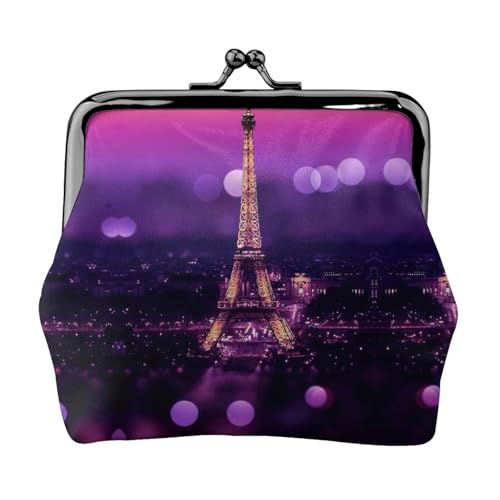Kleine Geldbörse mit Paris-Druck, leichte Reisebrieftasche für Sightseeing-Touren und Einkaufsbummel, Schwarz , Einheitsgröße, Münztasche von MDATT