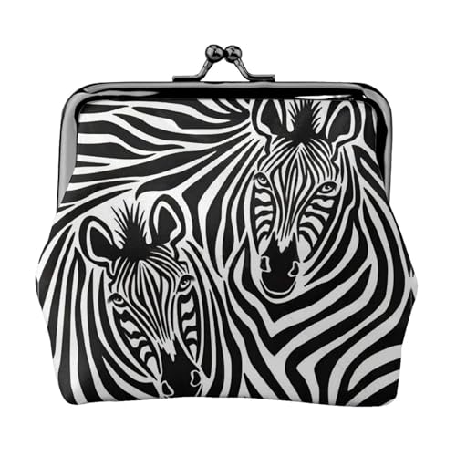 Kleine Geldbörse mit Zebradruck, leichte Reisebrieftasche für Sightseeing-Touren und Einkaufsbummel, Schwarz , Einheitsgröße, Münztasche von MDATT